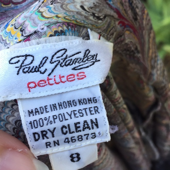 Vintage Paul Stanley from Kiss abstract unique Neck tie Blouse Shirt 👚 - Picture 7 of 7